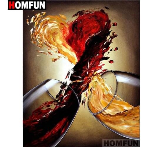 HOMFUN Full Square/Round Drill 5D DIY Diamond Painting "Grape Wine" Embroidery Cross Stitch 5D Home Decor Gift A06984
