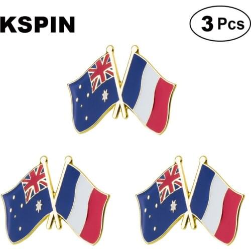 Australia France Frendship Lapel Pin Brooches Pins Flag badge Brooch Badges