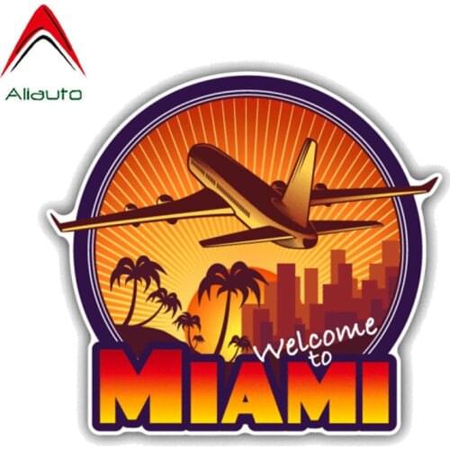 Aliauto Welcome To Miami Travel PVC Car Sticker for BMW X1 X3 X5 X6 M1 M3 M5 1 3 5 7 Series ,13CM*12CM
