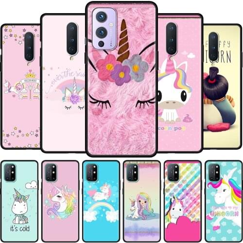 Black Case For OnePlus Nord N200 CE 2 8t 8 N10 7 7t Pro N100 9 9R Z Bumper Soft TPU Fundas Coque Silicone My Unicorn Girl