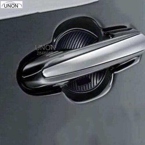 For Toyota Rav4 2019 2020 Handle Bowl (4Pcs) Carbon fiber PVC