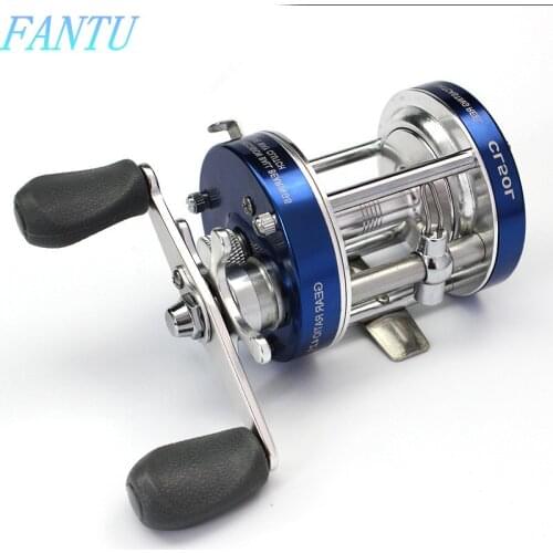 FANTU Left Right All Metal Drum Reel 50# Fishing Reel Al Alloy Wheel 2+1 Bearings Fishing Tackles
