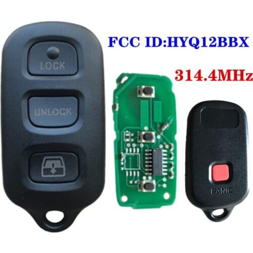 HYQ12BBX HYQ12BAN HYQ1512Y Remote Key 314Mhz For Toyota Remote Key Camry Solara Corolla Sienna Matrix 4 Button Key Fob
