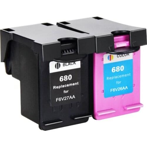 2pcs LuoCai Compatible Ink Cartridges For HP680 For HP Deskjet 3835 2135 3635 2136 2138 3636 4535 4536 4538 4675 Printer 680