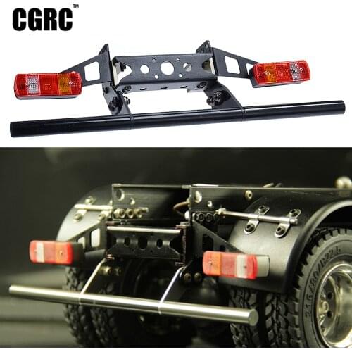 Metal Rear Bump Taillamp Cover Kit For 1/14 Tamiya RC Car Tow Drag Trailer Tipper Dumptruck MAN Actros SCANIA R620 Upgrade
