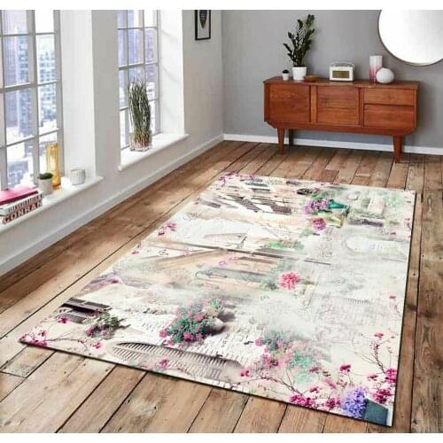 Paris nd Art 5 Patterned Carpet ,Non Slip Floor Carpet,Teens Carpet,Turkish Rug