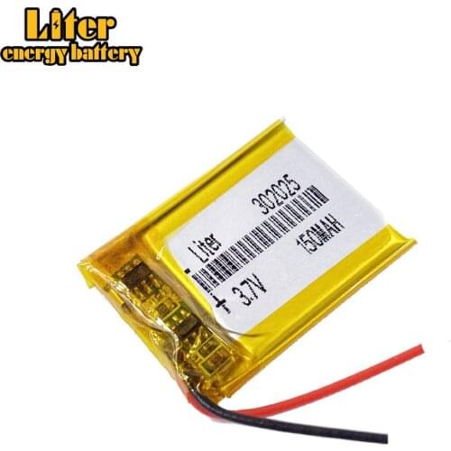 Li po battery 3.7V 150mAH 302025 polymer lithium ion / Li-ion battery for smart watch mp3 mp4