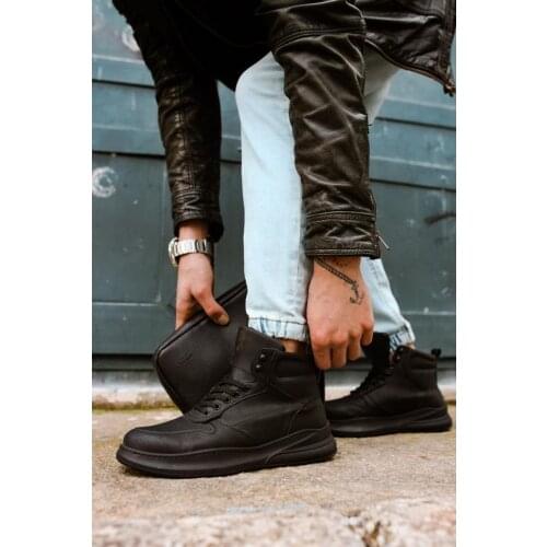 Knack High Sole Shoes F-505 Black (Black Base)