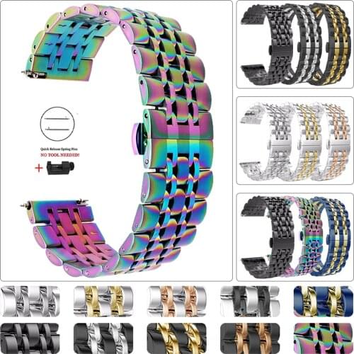 20/22mm Stainless Steel Metal Band for Garmin Venu Garmin Venu/Move 3/HR/Active/ Garmin Vivoactive 4 4S Watchband Bracelet Strap