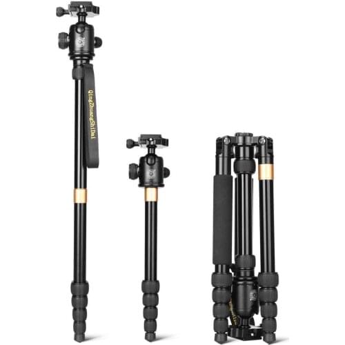 Moveski Q668 Professional camera tripod monopod ball head for cellphone Aluminum Digital DSLR Video Camera tripod