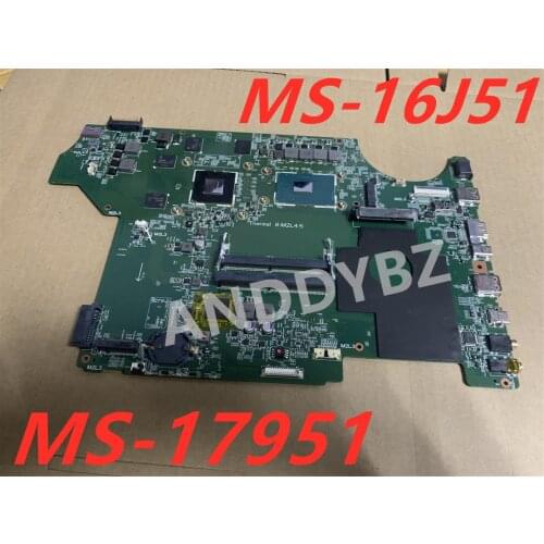 Original MS-16J51 VER 1.0 for msi GP62 GP72 GE62 GE72 MS-16J5 MS-1795 MOTHERBOARD WITH CPU AND GTX960M free shipping