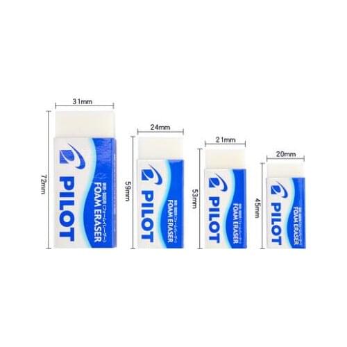 Pilot ER-F6 F8 F10 F20 Foam Eraser Strong Wipe Super Clean for Color Pencil Mechanical Pencils Painting Supplies 4 Sizes