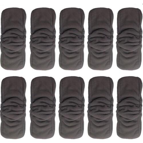10 PCS /lot 5 Layers Bamboo Cotton cloth diapers Inserts Nappy changing mat Baby Diapers Reusable diaper changing pad