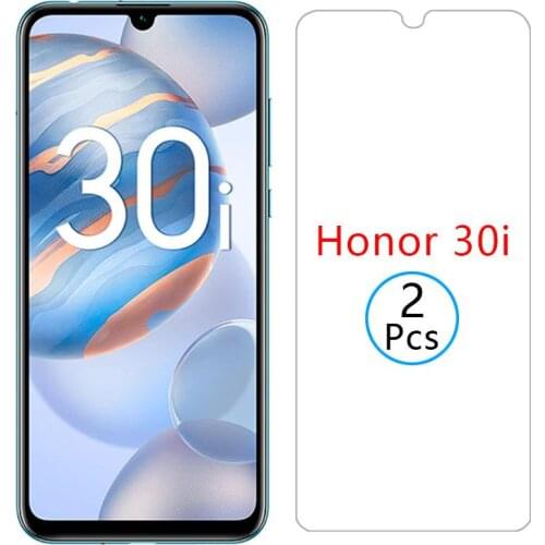 2pcs hd clear protective glass on screen protector tempered glas for huawei honer 30i 30 i i30 honor30i 6.3 safety film LRA-LX1