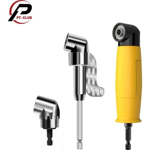 Right Angle Drill 90/105 Degree Multifunction Right Steel Angle Driver Angle Extension Power Screwdriver Drill Adapter Hex Shank