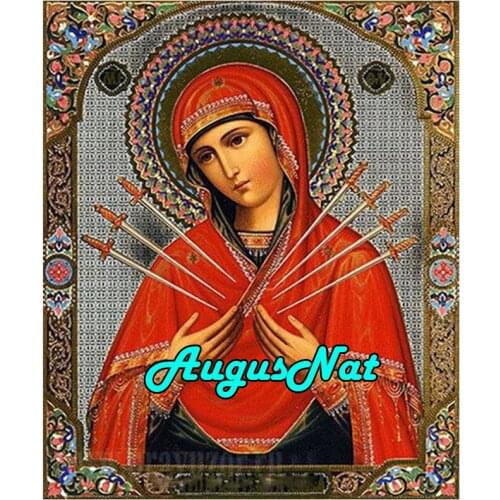 Religous diamond painting virgin mary daimond embroidery icon daimant mosaic painting mother god puzzle picture paint by numbers