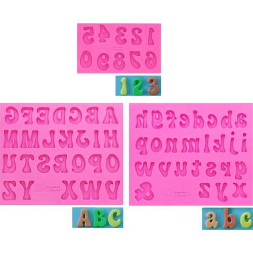 DIY Alpbabeet Letter/Figure/Number silicone fondant mold cake decorating tools chocolate gumpaste mold T1161
