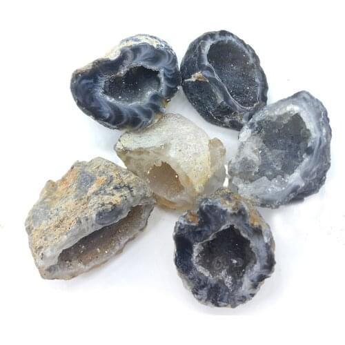 Random Natural Agate Geode Slice Drusy Raw Stone Quartz Crystal Cluster Mineral Healing Crystal Mini DIY Jewelry Home Decoration