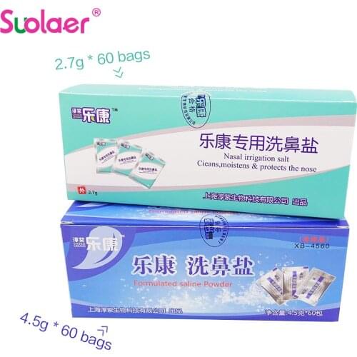 4.5g 2.7g Nasal Wash Mix Salt Cleaner Salt for Allergic Rhinitis Sinusitis Nose Cavity Protector Nosal Sinus Rinse Irrigation