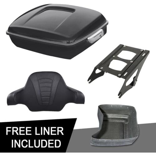 Motorcycle Chopped Pack Trunk Backrest Rack For Harley Tour Pak Touring Road King Street Glide Road Glide FLHTKL 2014-2020