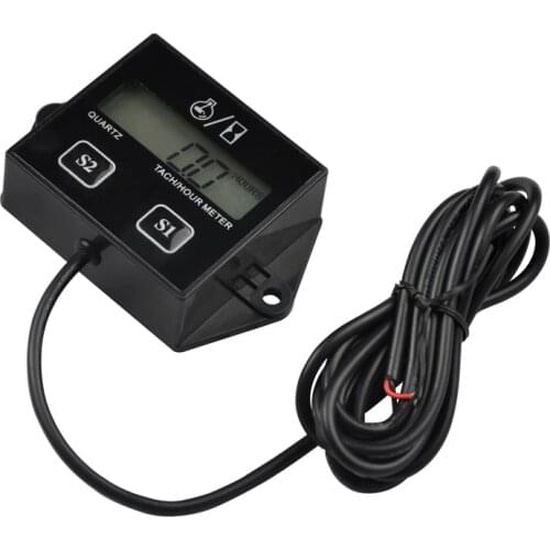 For Moto Marine Boat Motor Stroke Engine Car Waterproof Digital Motor timers Hour Meter Tachometer Gauge Engine LCD Display
