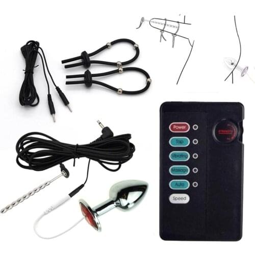 Stainless Steel Penis Urethral Sounding Plug Electric/Electro Shock Anal Plug Extender Enlargement Sex Toy For Electrode Gear