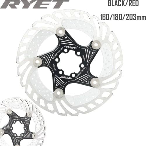 RYET Bicycle Brake Cooling Disc Floating Ice Rotor For MTB Gravel Road Bike 203mm 180mm 160mm Cool Down Rotor vs RT99 RT86