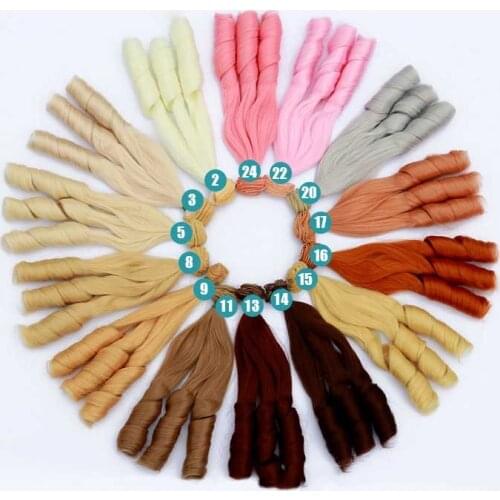 1PCS BJD Doll Hair Curly DIY Synthetic Hair For Doll 20CM
