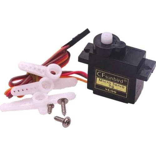 100pcs Black Rc Mini Micro 9g 1.6KG Servo SG90