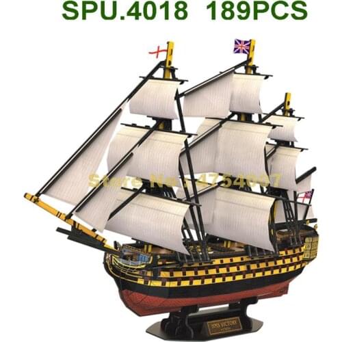 189pcs england h.m.s victory boat ship paper model 3d puzzle Toy