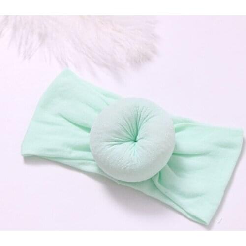2018 New Arrvied Baby Round Knot Nylon Headbands High Elastic Wide Nylon Donut Head Bands Infant Newborn Turban Hair Accessories
