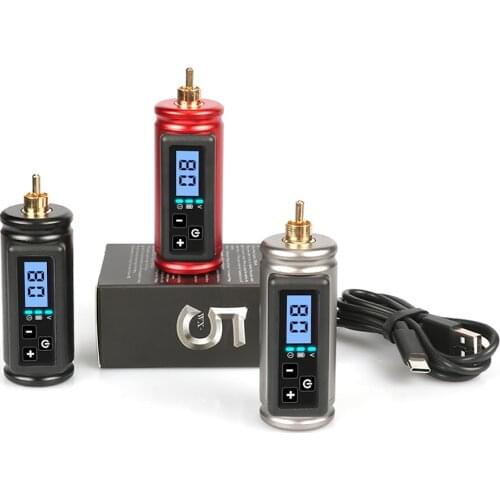 2021 Wireless Tattoo Power Supply Battery Mini 1500MAH RCA Jack Type-C Quick Charge Working 10 Hours Goods Tattooing Machine