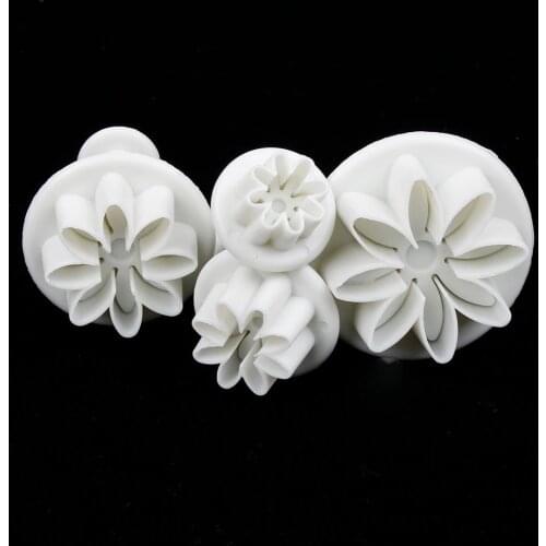 4pcs Plum Flower Plunger Cutter Sugarcraft Fondant Cake Decorating DIY Tool Cookie Molds Biscuit Cutter
