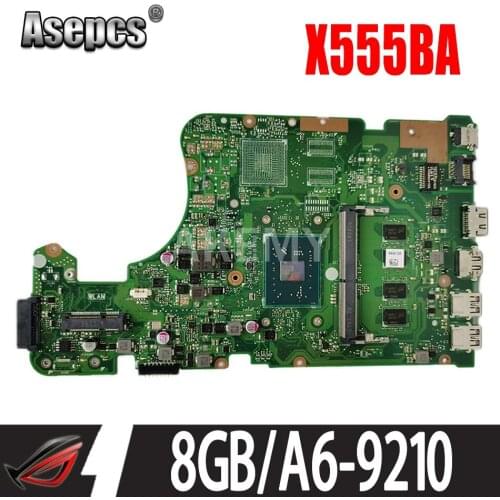 90NB0D20-R00010 For Asus X555QG X555Q X555B X555BP K555B A555B X555QA X555BA Mainboard Motherboard 8G/A6-9210