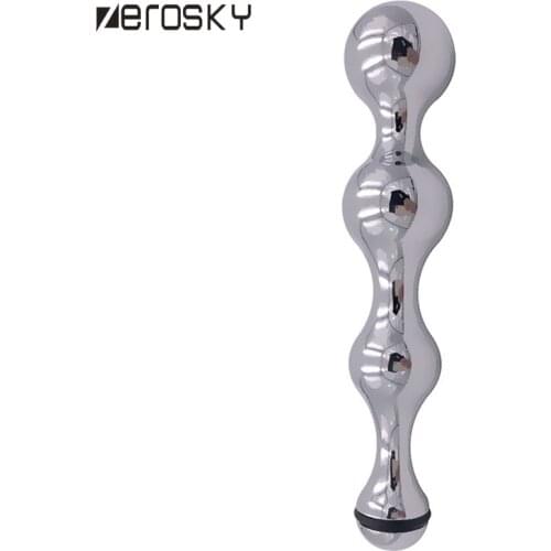 Zerosky Anal Plug Adult Sex Toys for Women and Men Long Butt Plug Erotic Products Prostate Massage Metal Anal Beads