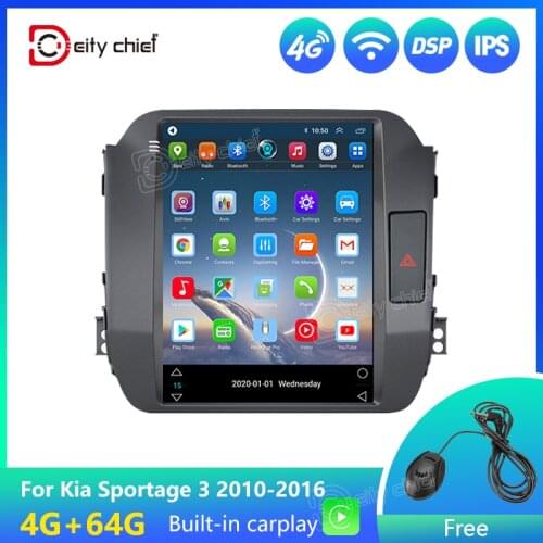 Tesla style screen Car Radio Multimedia Video Player Navigation GPS Android For Kia Sportage 3 SL 2010-2016