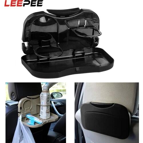 LEEPEE Car Cup Holder Car Back Seat Table Auto Drink Food Cup Tray Holder Stand Desk Car Folding Table Car Accessories