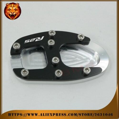 Motorcycle foot Side Kickstand pad Stand Extension Support Plate For YAMAHA YZF YZF-R25 YZFR25 2014-2015 free shipping logo R25