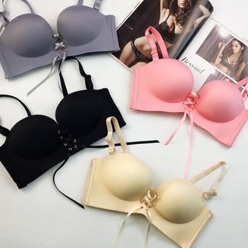 BRZFMRVL Female Sexy Seamless bra Massage Cup Palm Style lady Bra Massage Bra no rim support chest lovely bra