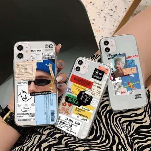 Stamp Label Barcode Cases For Xiaomi Redmi Mi 11 Note 10 10T 9 9T 9S 8 7 6 POCO F3 X3 11X Pro Max 11i Lite 9C 9A CC9e CC9 Fundas