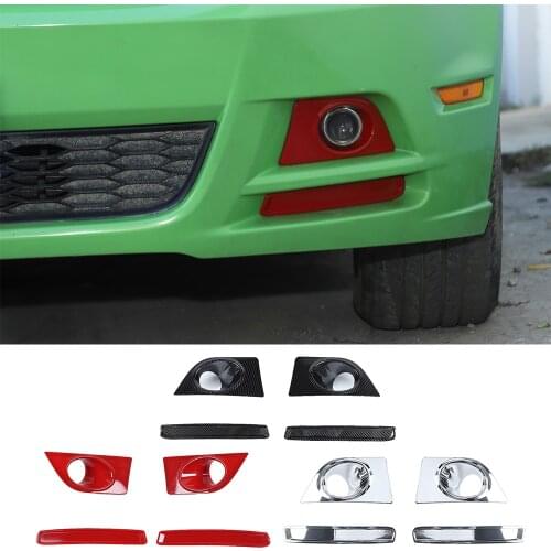 Fit for Ford Mustang 2010-2014 ABS Front Fog Light Lamp Cover Decorative Trim Exterior Car Accessories