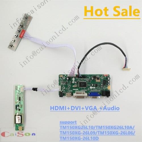 DVI-VGA-AUDIO of LCD controller board suitable for TM150XG-26L10/TM150XG-26L10A/TM150XG-26L09/TM150XG-26L06/TM150XG-26L10D