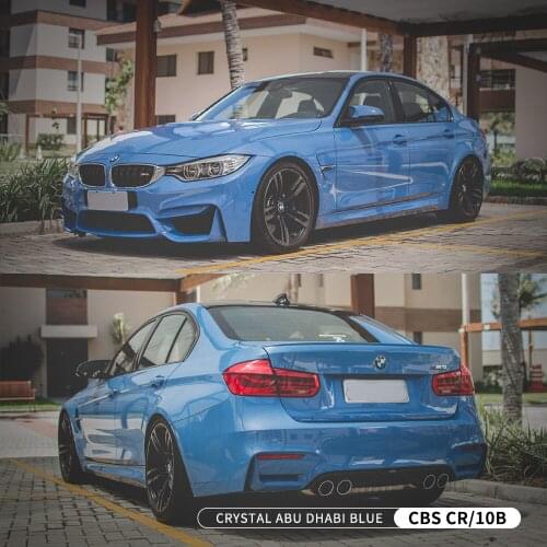 PVC Car Stickers Polymeric Protection Material 1.52m 18m Size roll Crystal Blue Car Wrap Vinyl