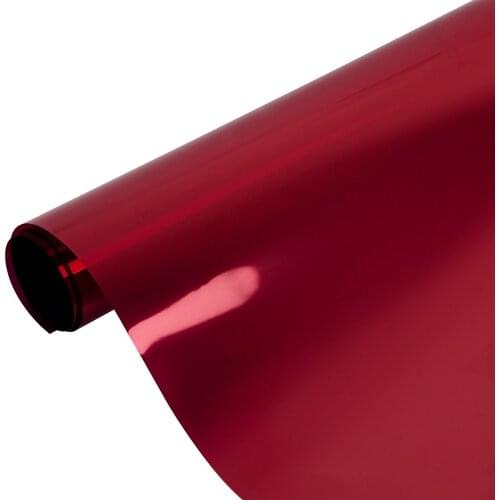 HOHOFILM 152cmx800cm Mirrored Window Film Tint One Way Mirror Reflective Sun Block Heat Insulation Red&Silver UV Proof