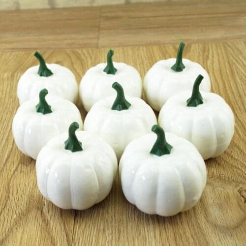 6/8/12Pcs Foam Artificial Pumpkins Harvest Photograph Props Simulation Halloween Ornament Home Thanksgiving Decoration
