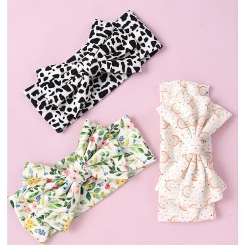 3pcs Baby Girl Bow Knot Headwraps Turban Toddler Headbands Newborn Infant Headband Headwear Baby Hair Accessory HB190S