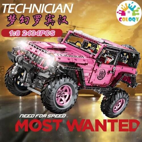 NEW Smart Building Blocks Deformed Movable Technical Green Off-Road Truck Car The SUV Vehicle Bricks DIY Toys For Children