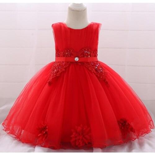 New Diamond Lace Baby Girl Dress Kids Full Moon Birthday Party Dresses 3-24 Months High-quality Baptismal Clothes For Baby