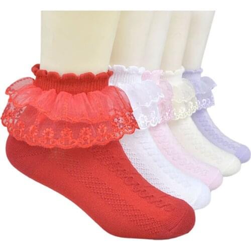 Baby Girl Summer Thin Section Children Lace Socks Baby Hosiery Spring And Autumn Mesh Lace Princess Sock