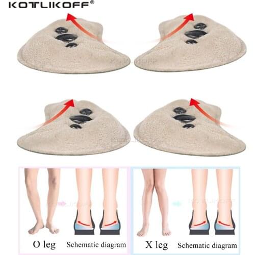 KOTLIKOFF Heel Magnet Massage Insoles Orthotic Varus Correct Shoes Insole X/O Type Legs Orthotic Shoes Pad Adhesive Inserts Pad